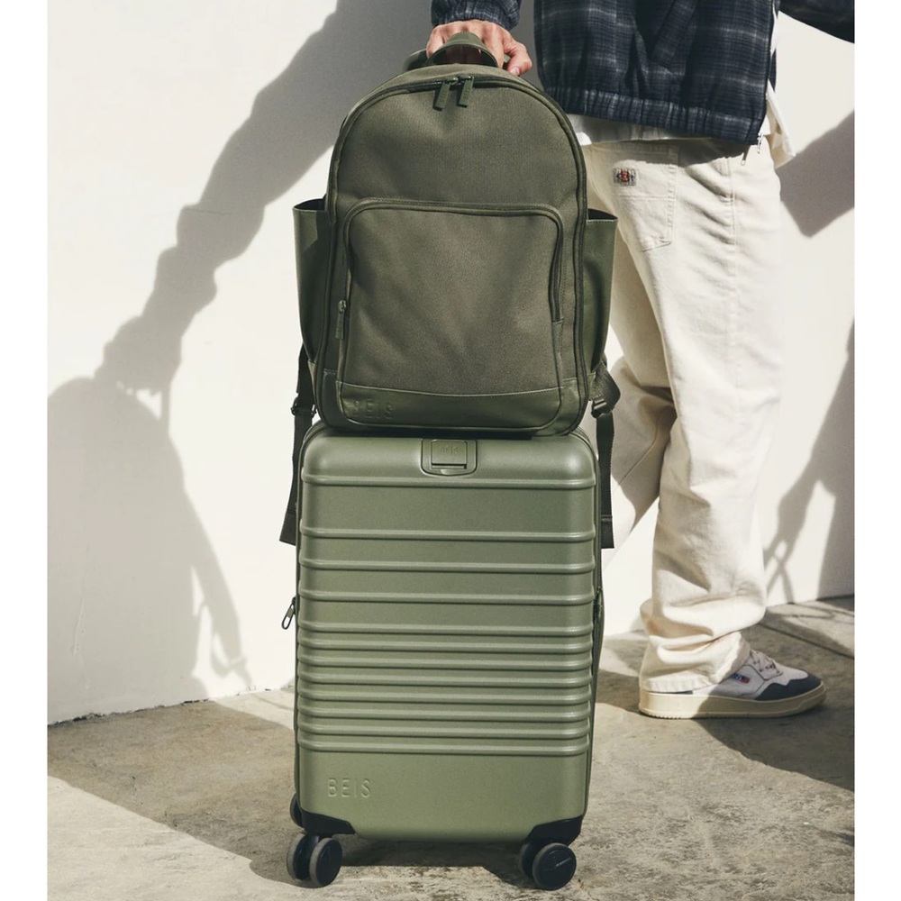 BEIS The Backpack - Limited Edition Olive Green EUC - Picture 11 of 12